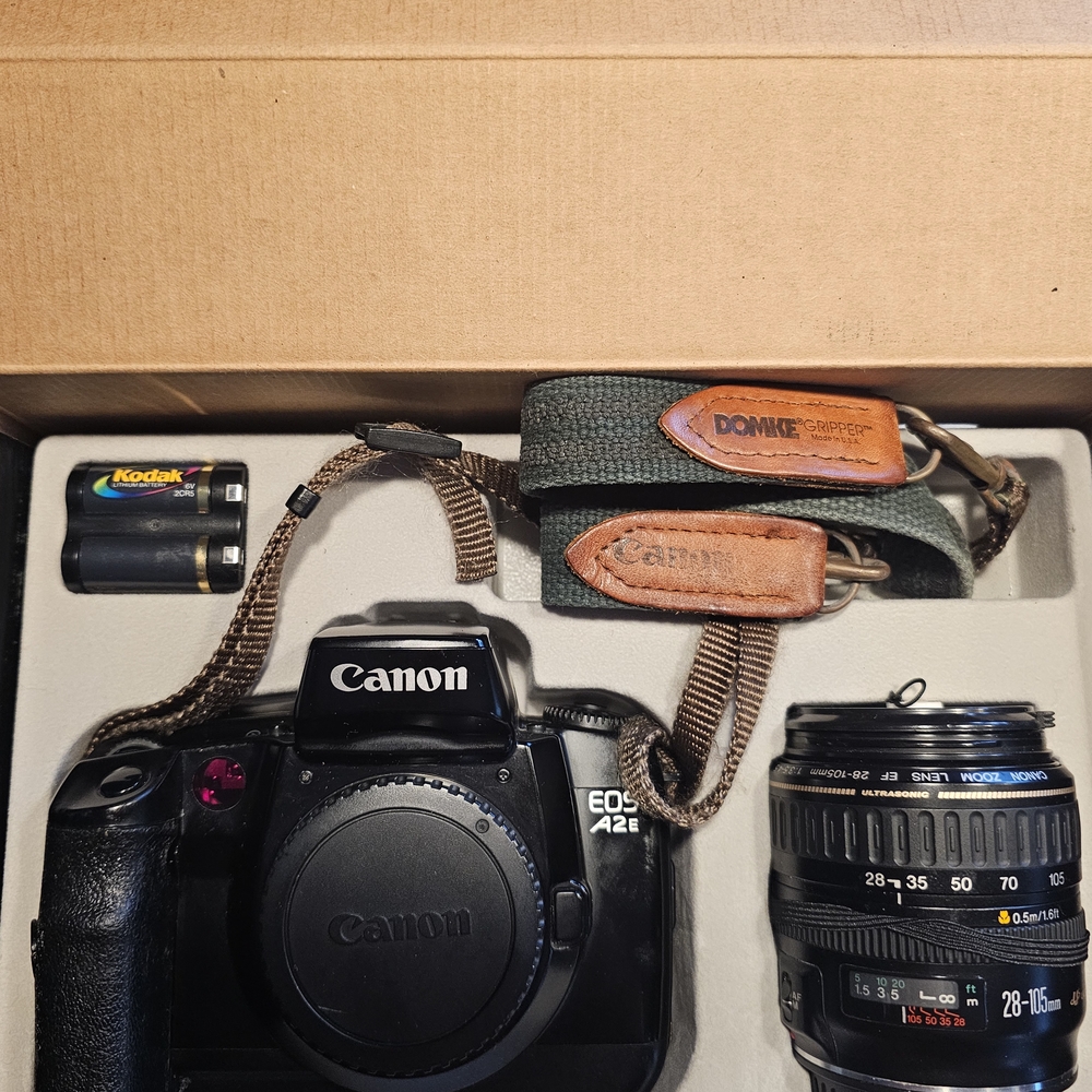 Canon EOS A2E Black SLR Camera with Lens